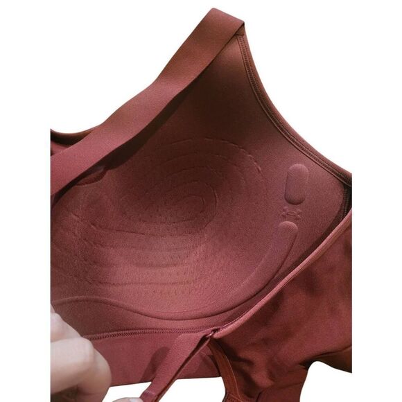 Under Armour Sports Bra Women's 1X Burgundy Continuum High Impact Racerback - Picture 3 of 6